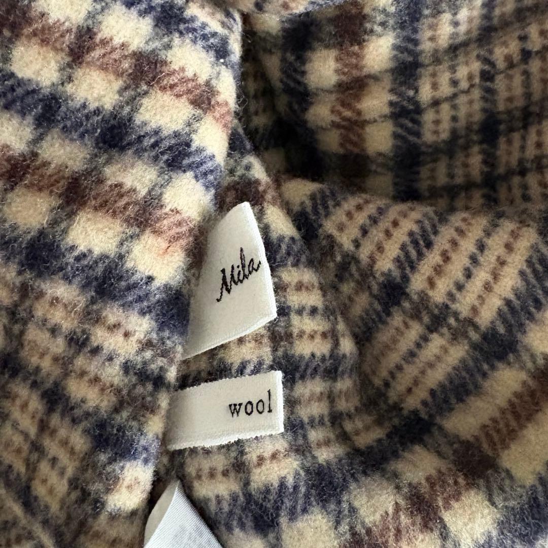 Mila Owen ハーフ丈チェックコート