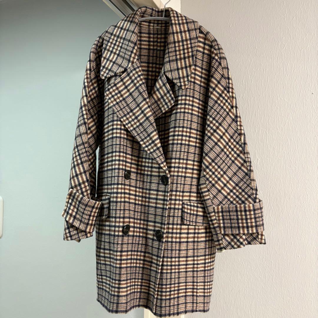 Mila Owen ハーフ丈チェックコート