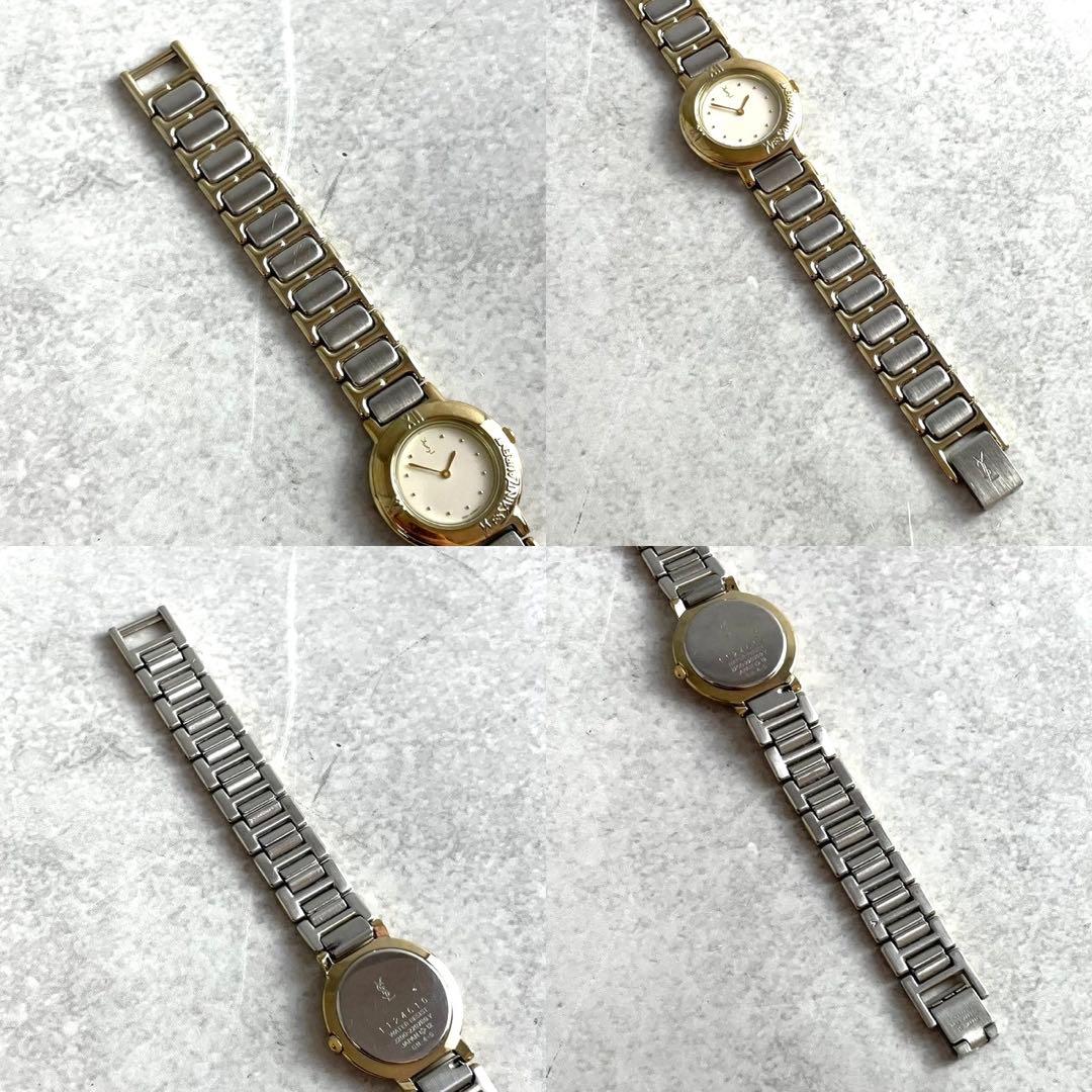 イヴサンローラン YSL コンビ ゴールド タイムレス ラウンド時計