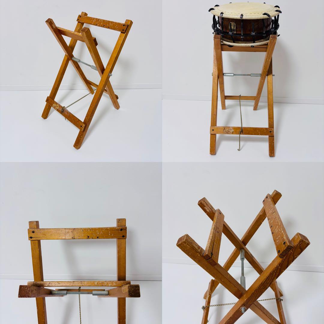 締太鼓　ボルト締め 和太鼓　立奏台付き　2丁掛け