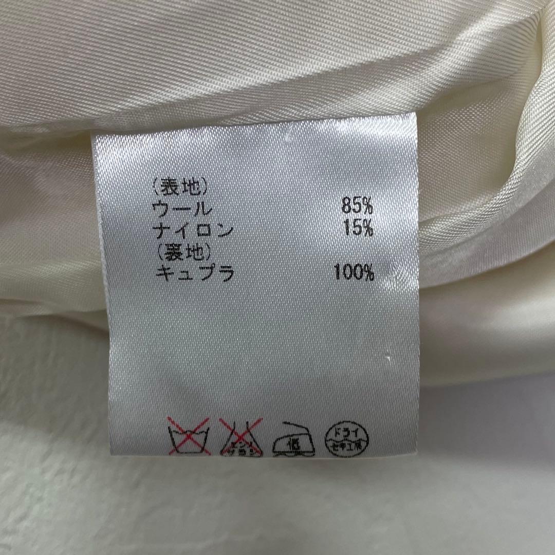 ☆美品☆Diagram アイボリー ファー襟 ロングコート　36 フォックス