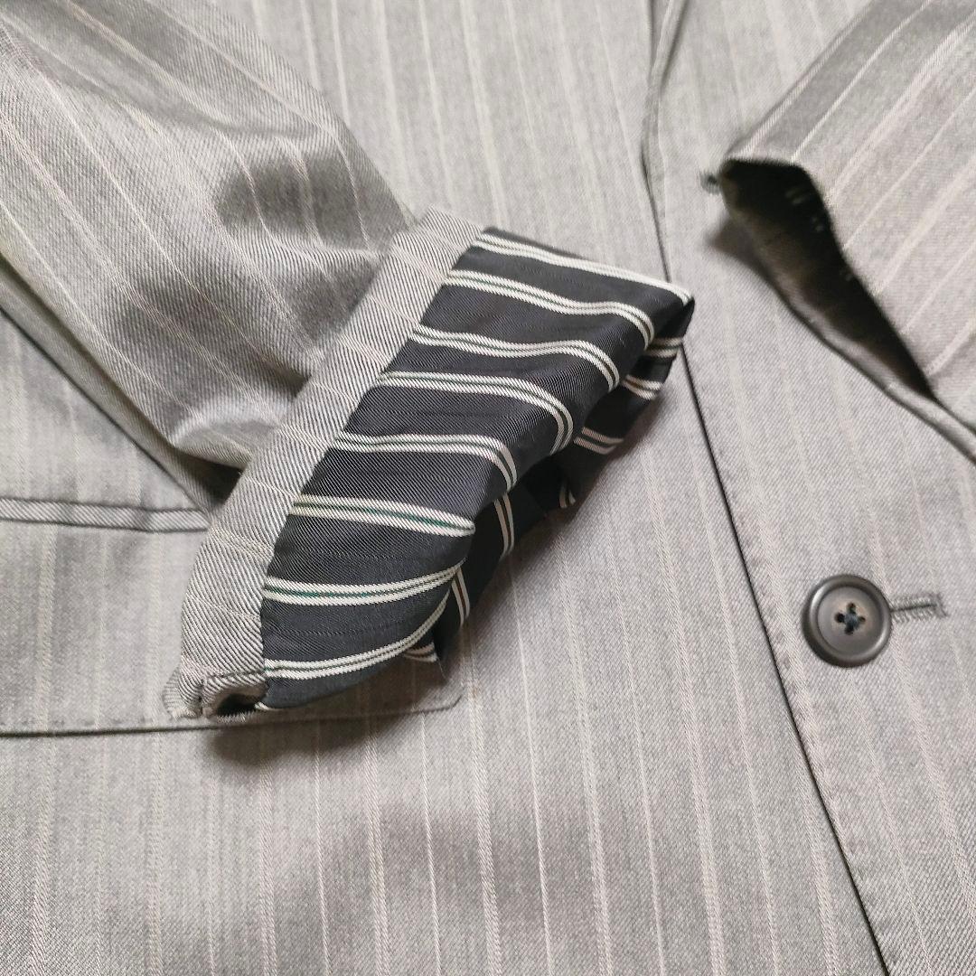 【シルク】コムサデモード　スーツ　シングル　光沢感　2B　総裏地　ウール　メンズ