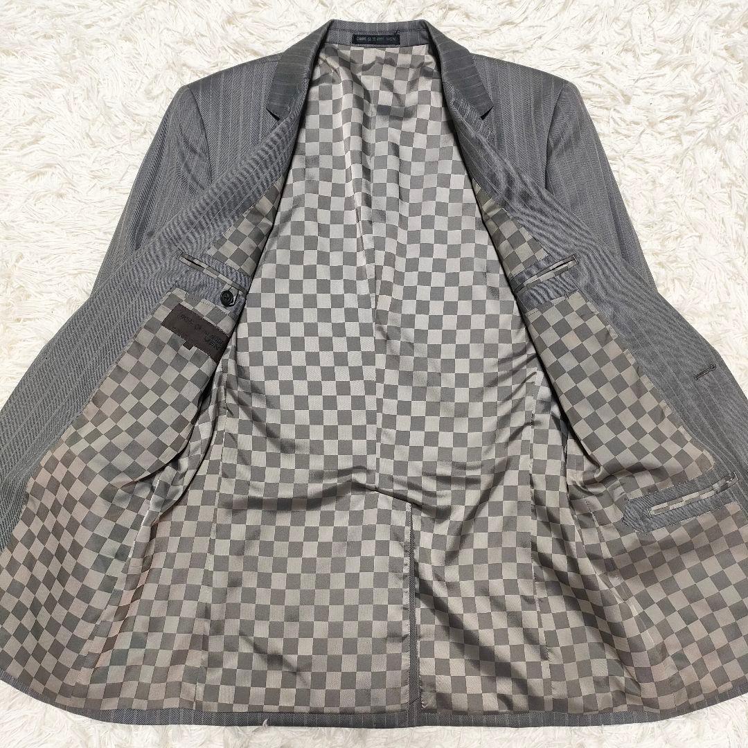 【シルク】コムサデモード　スーツ　シングル　光沢感　2B　総裏地　ウール　メンズ