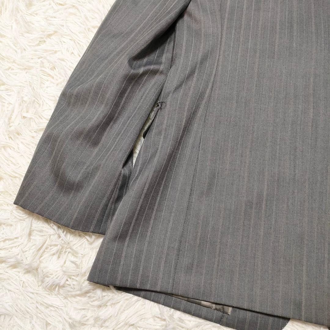 【シルク】コムサデモード　スーツ　シングル　光沢感　2B　総裏地　ウール　メンズ