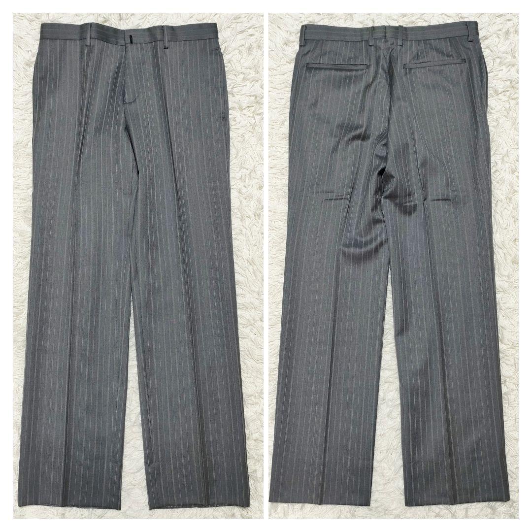 【シルク】コムサデモード　スーツ　シングル　光沢感　2B　総裏地　ウール　メンズ