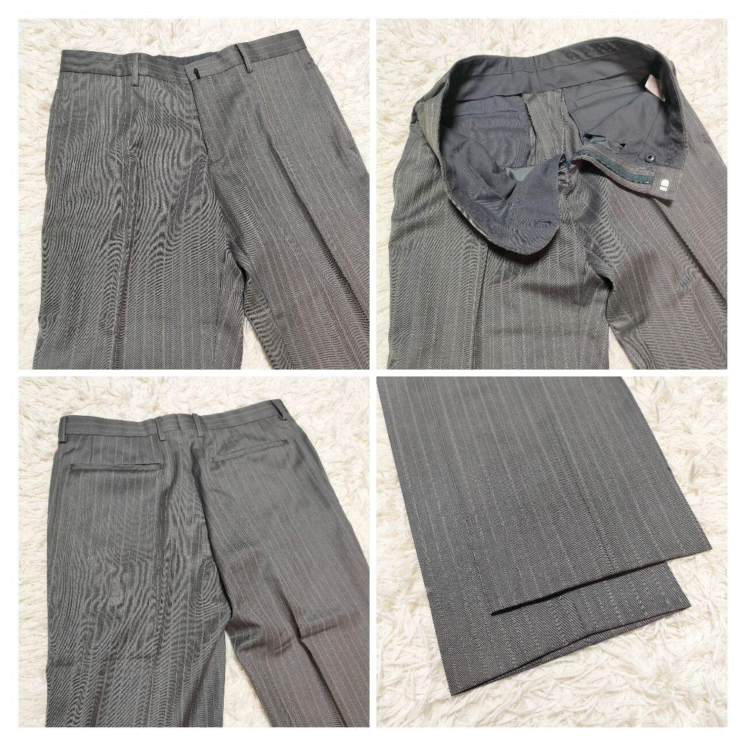 【シルク】コムサデモード　スーツ　シングル　光沢感　2B　総裏地　ウール　メンズ