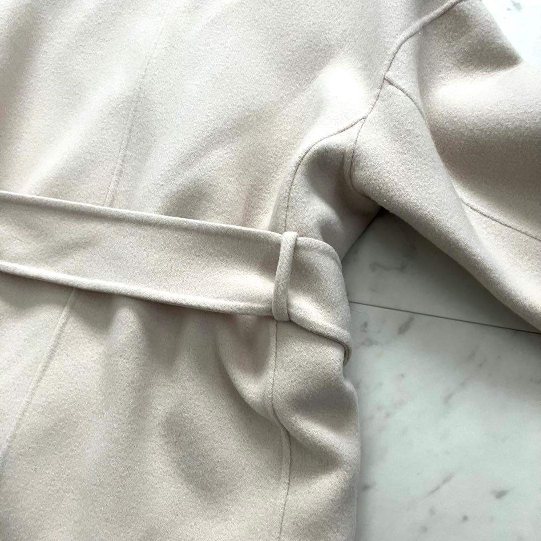 は*る様 人気 ノーク ウールリバーコート ロング ガウン ベルト 1