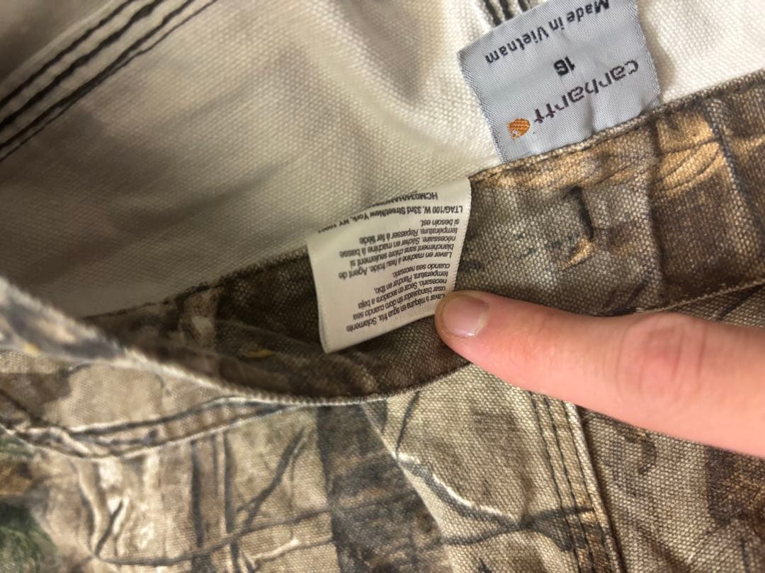 カーハート リアルツリーカモ ミリタリー ワークパンツ