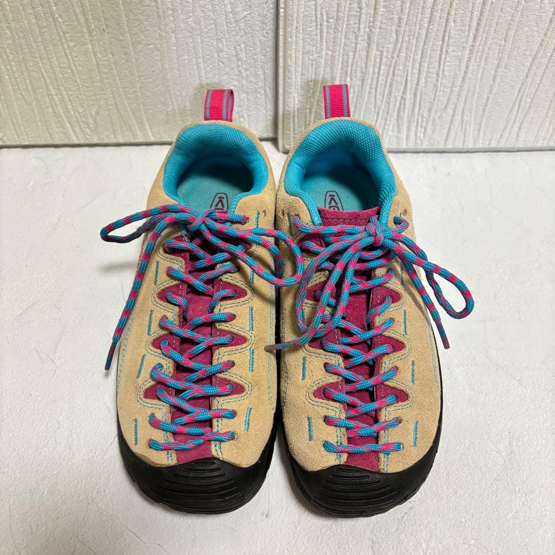 【極美品】 ✨KEENジャスパー スニーカー ベージュ 24.5㎝ レアカラー