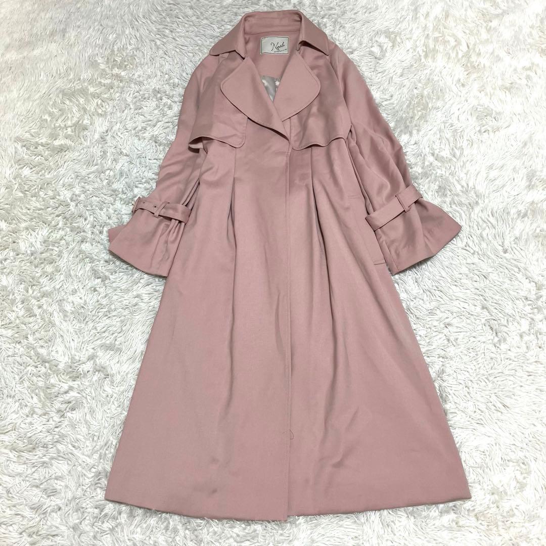 新品 ノエラ ガウントレンチコート ピンクベージュ スプリングコート M