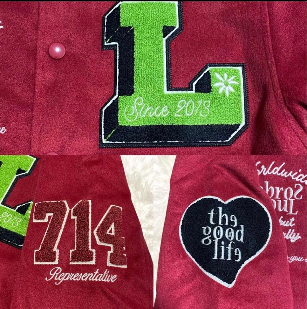 未使用タグ付　LABROS スタジャン ブルゾン メンズ L位相当　M ワッペン