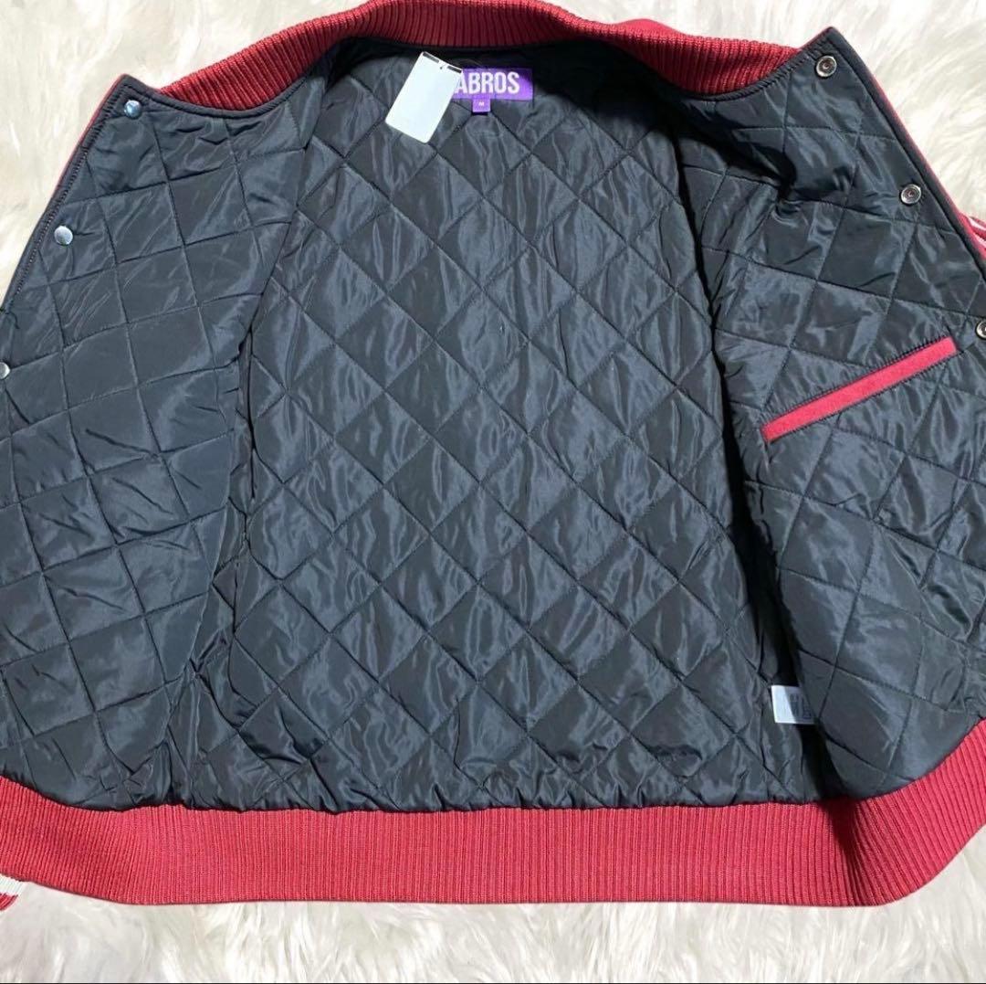 未使用タグ付　LABROS スタジャン ブルゾン メンズ L位相当　M ワッペン