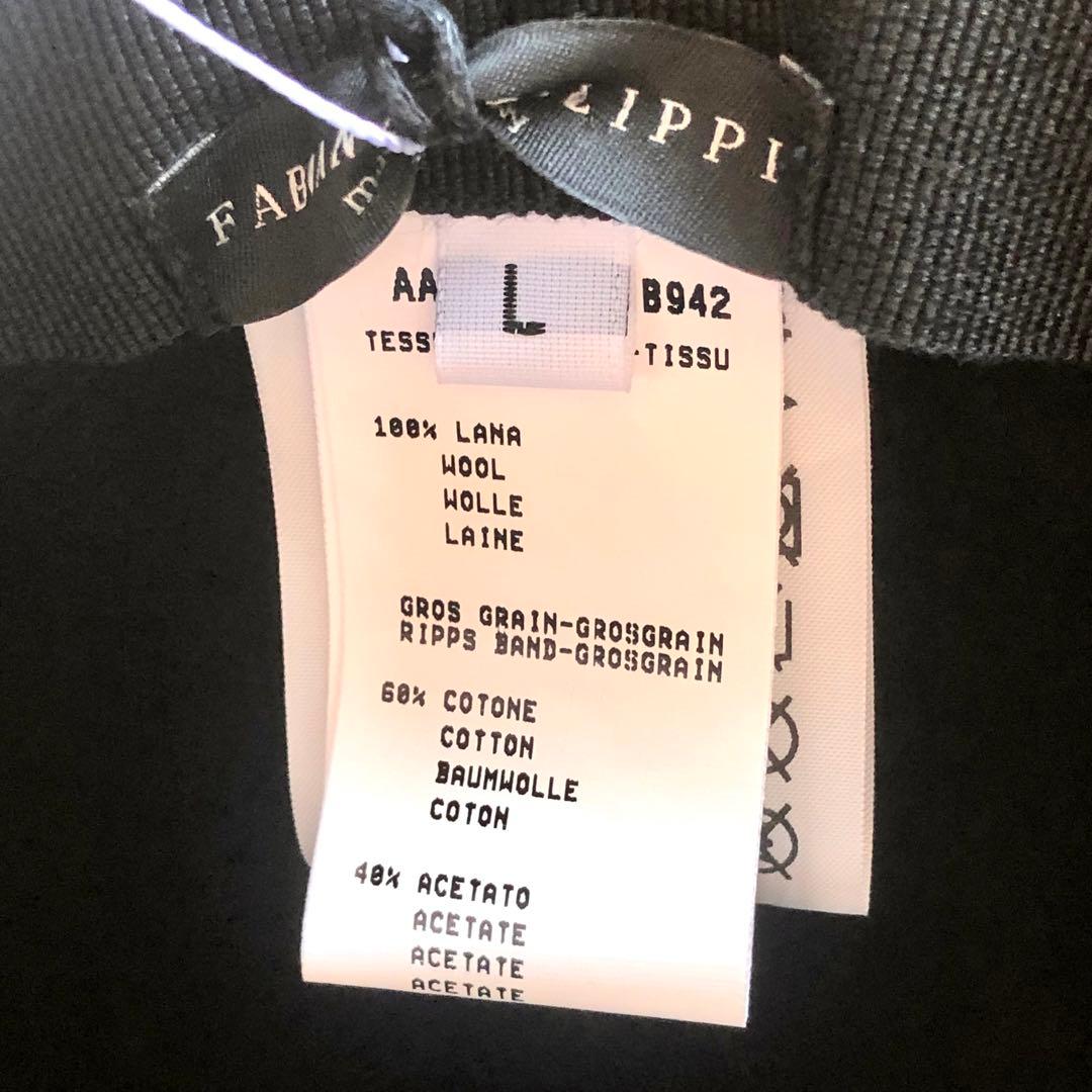 ★新品・タグ付き★FABIANA FILIPPI　ウールハット　ビーズ刺繍　黒