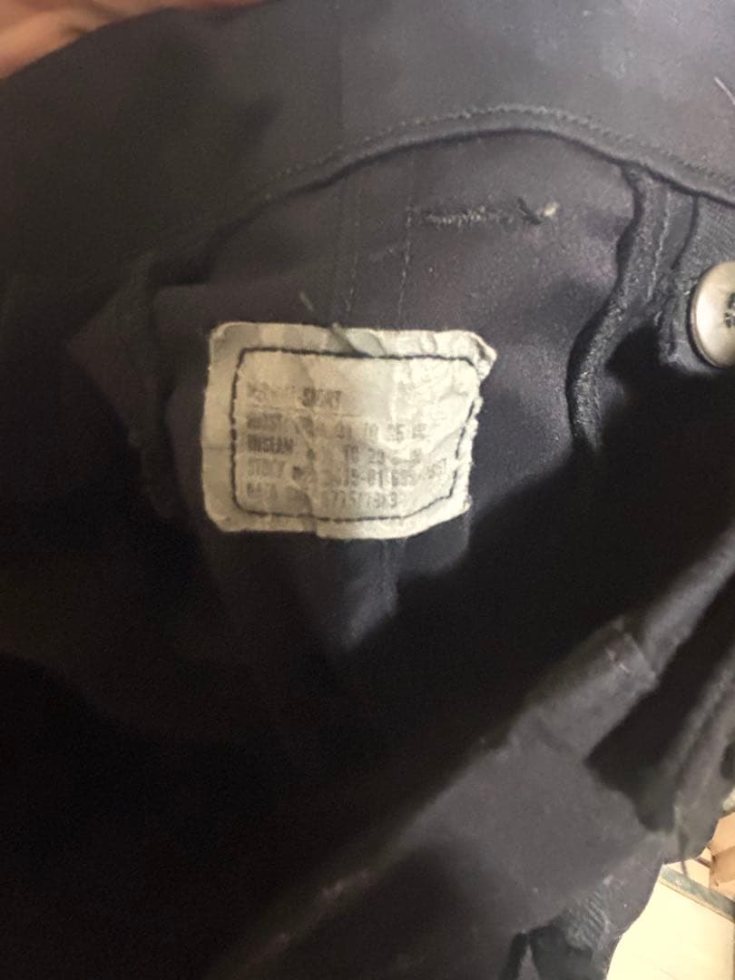 牛*様 実物 US ARMY M-65 フィールドパンツ 後染め ブラック