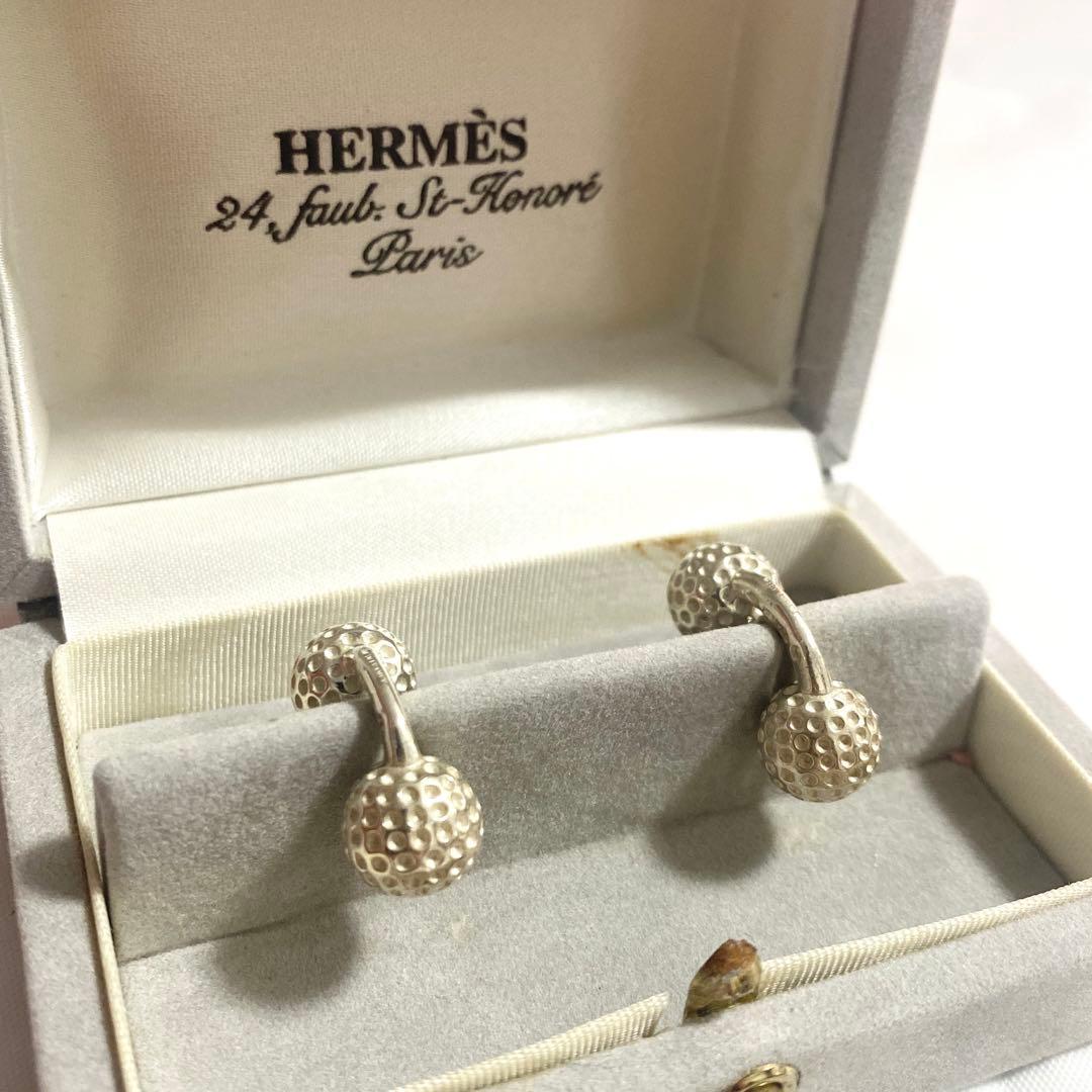 HERMES silver925 ボールカフス　vintage