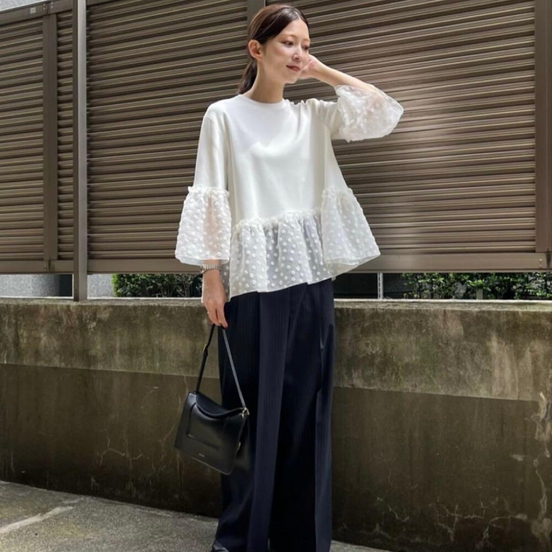 極美品 2024 ユナイテッドアローズ フラワーカットジャカード コンビニット