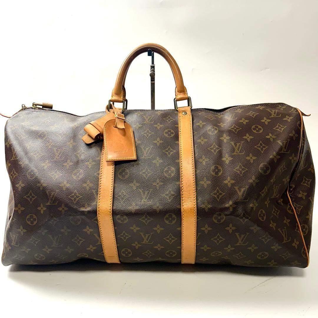 ルイヴィトン　モノグラム　キーポル55 ボストンバッグ　ブラウン