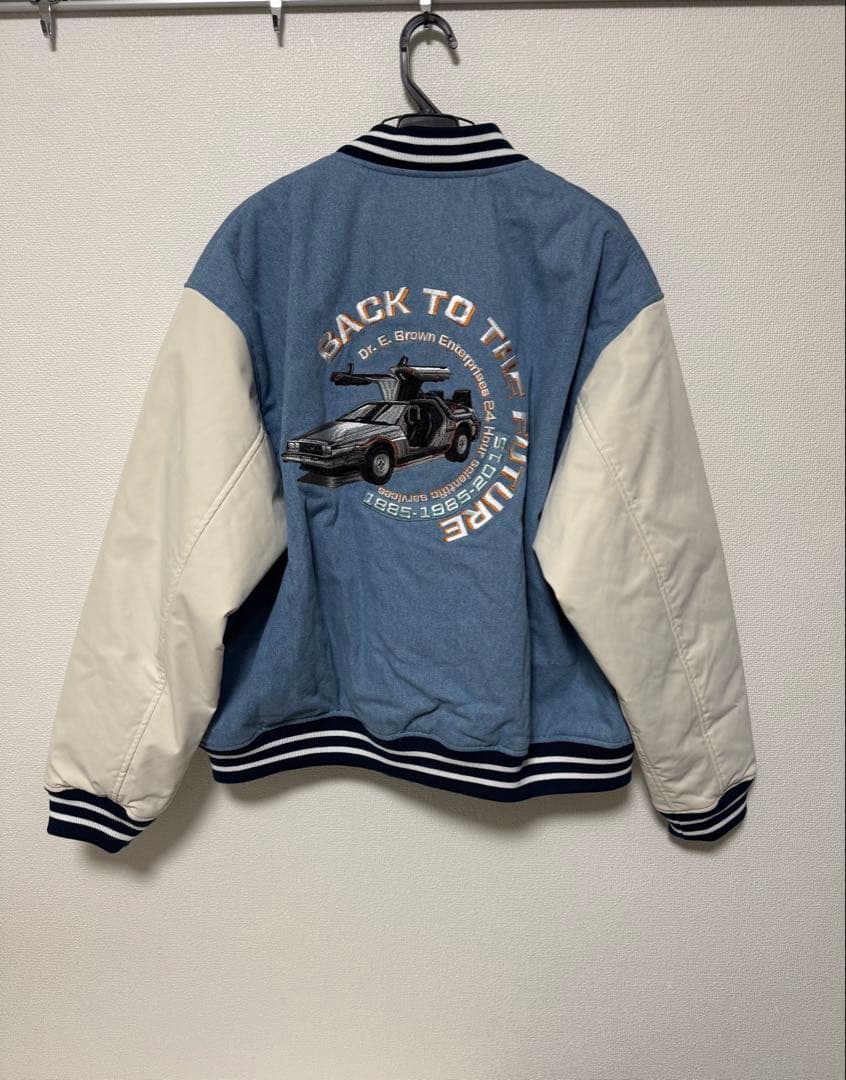 新品タグ付き未使用　ニコアンド　バック・トゥ・ザ・フューチャー　刺繍スタジャン