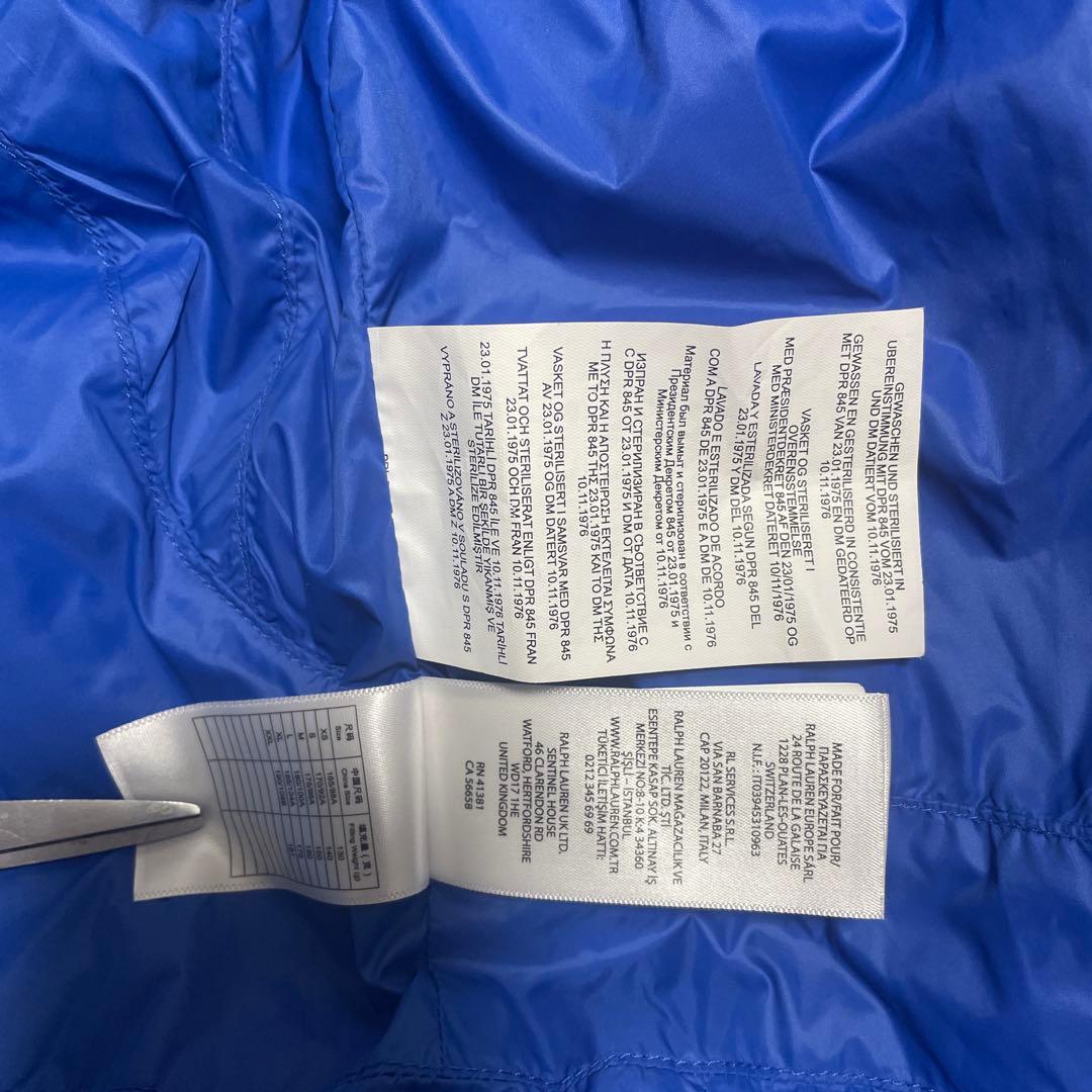 ★美品★XS POLO RALPH LAUREN ネイビーダウンベスト