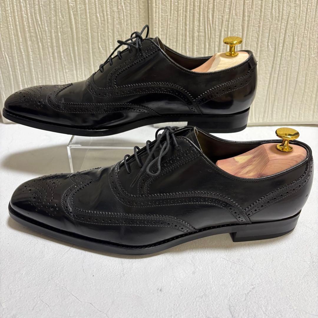 【美品】REGAL 28HRウィングチップ 黒レザー ドレスシューズ26.5cm