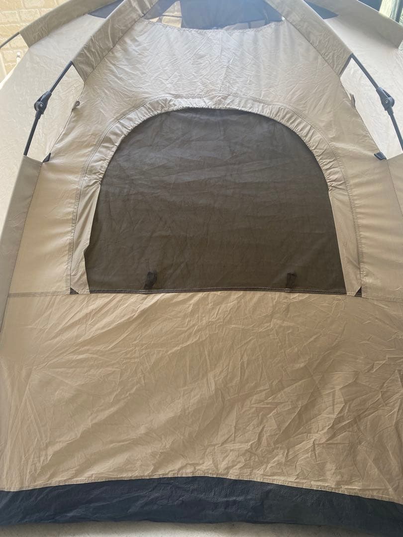 限定！無くなり次第終了！ FIELDOORワンタッチテント　ベージュ