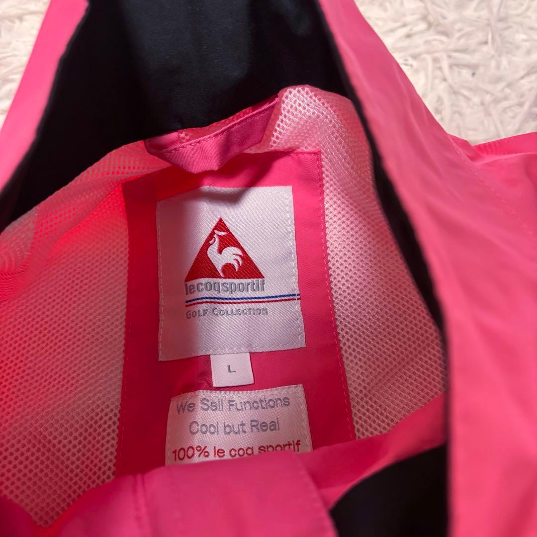 ルコックゴルフ レインウェア セットアップ ピンク 防水 ゴルフウェア