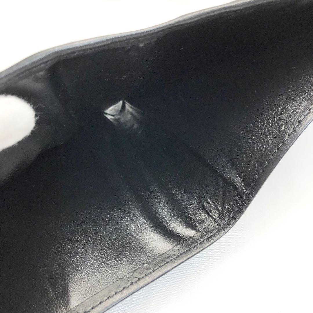 【美品✨】　VERSACE ヴェルサーチ　折り財布　レザー　ブラック　バイカラー