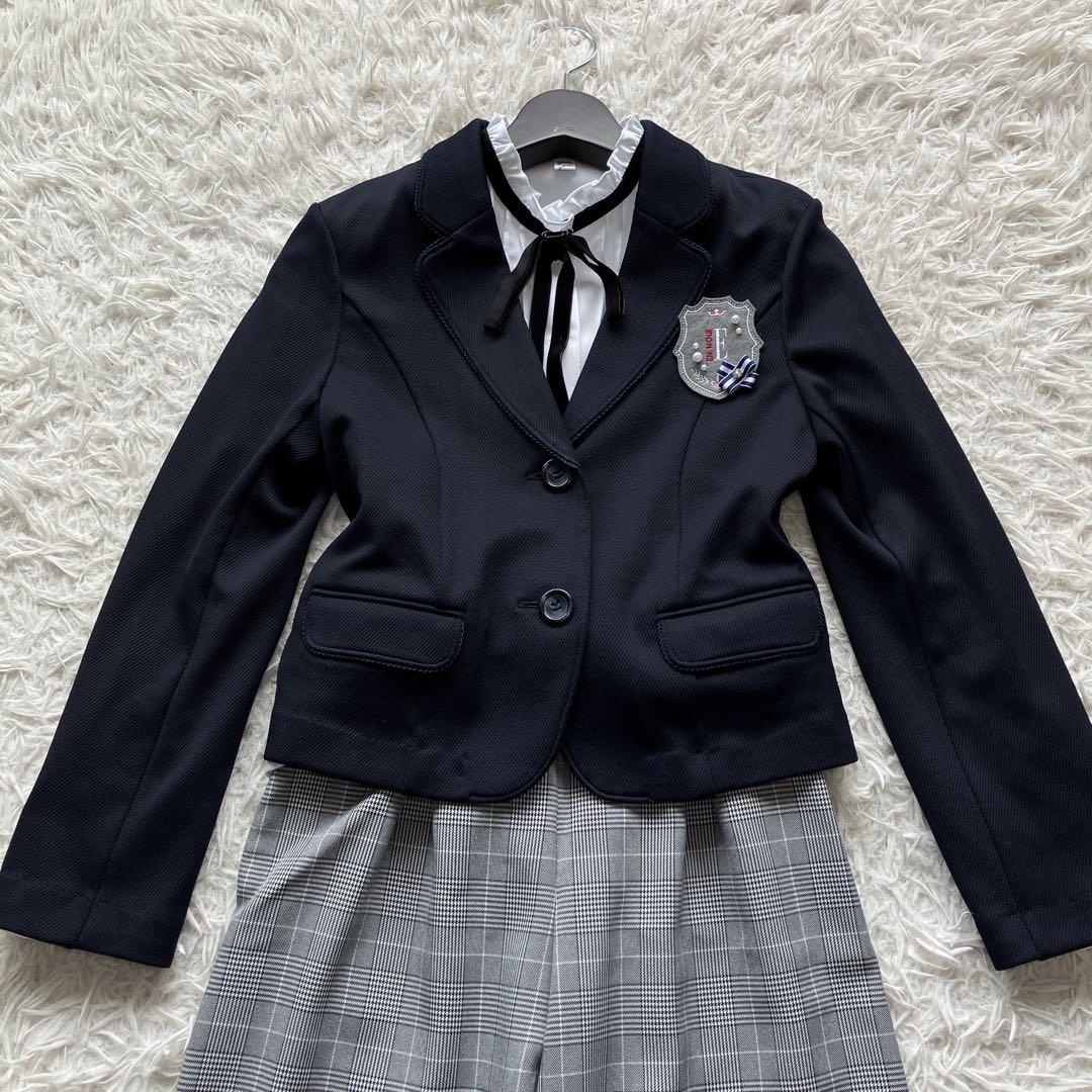 極美品 ELLE en noir 女の子 サスペンダーワイドパンツスーツ 1