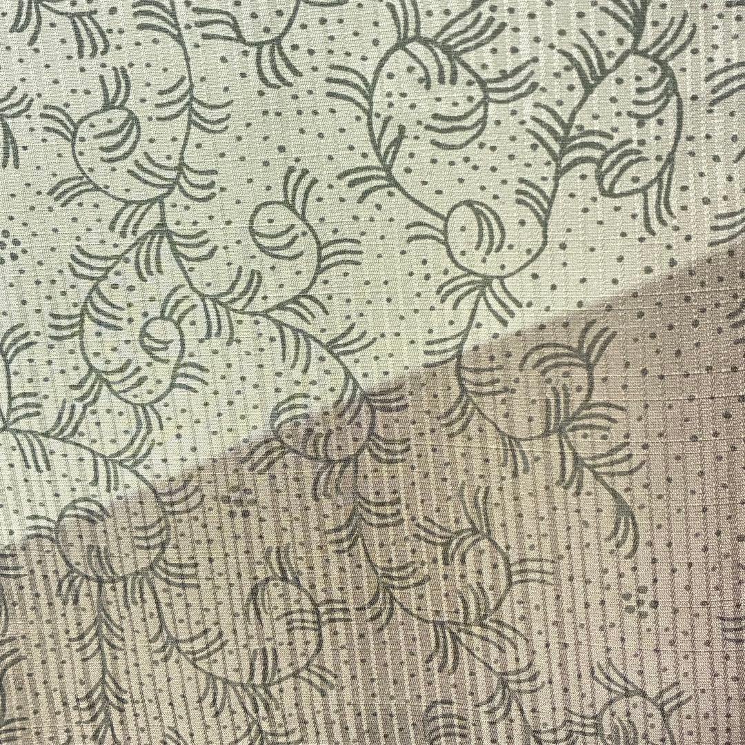 D55＋　D107 訪問着 縦縞 唐草 正絹 着物 袷 極美品