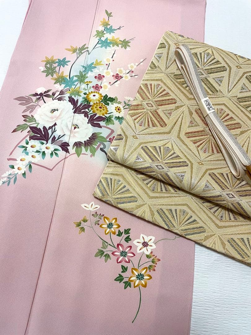 本加賀友禅訪問着&西陣織大光 袋帯 2点セット◇裄長トールサイズ 結婚式 七五三