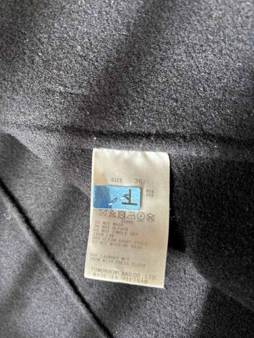 ギャルリーヴィー　ウールカシミア　ネイビーチェスターコート