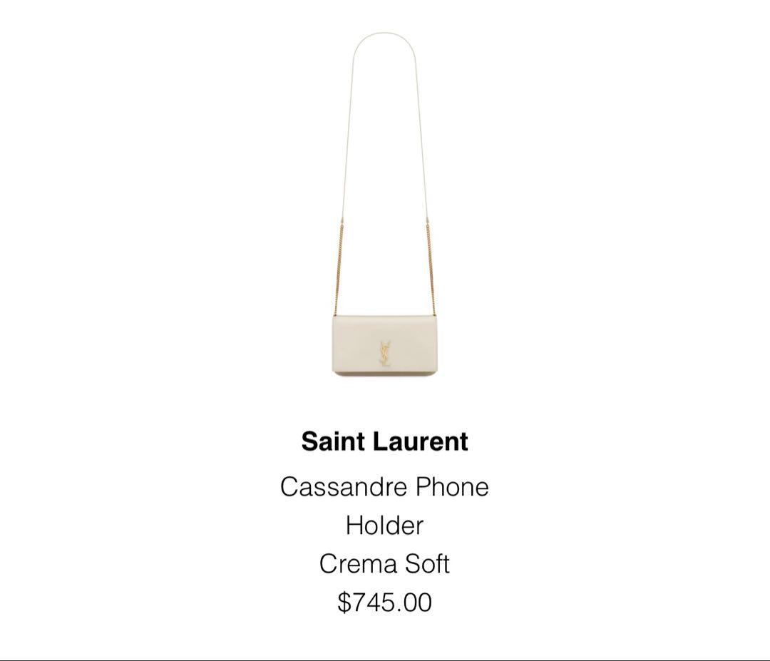 サンローラン YSL カサンドラ フォンホルダー 白