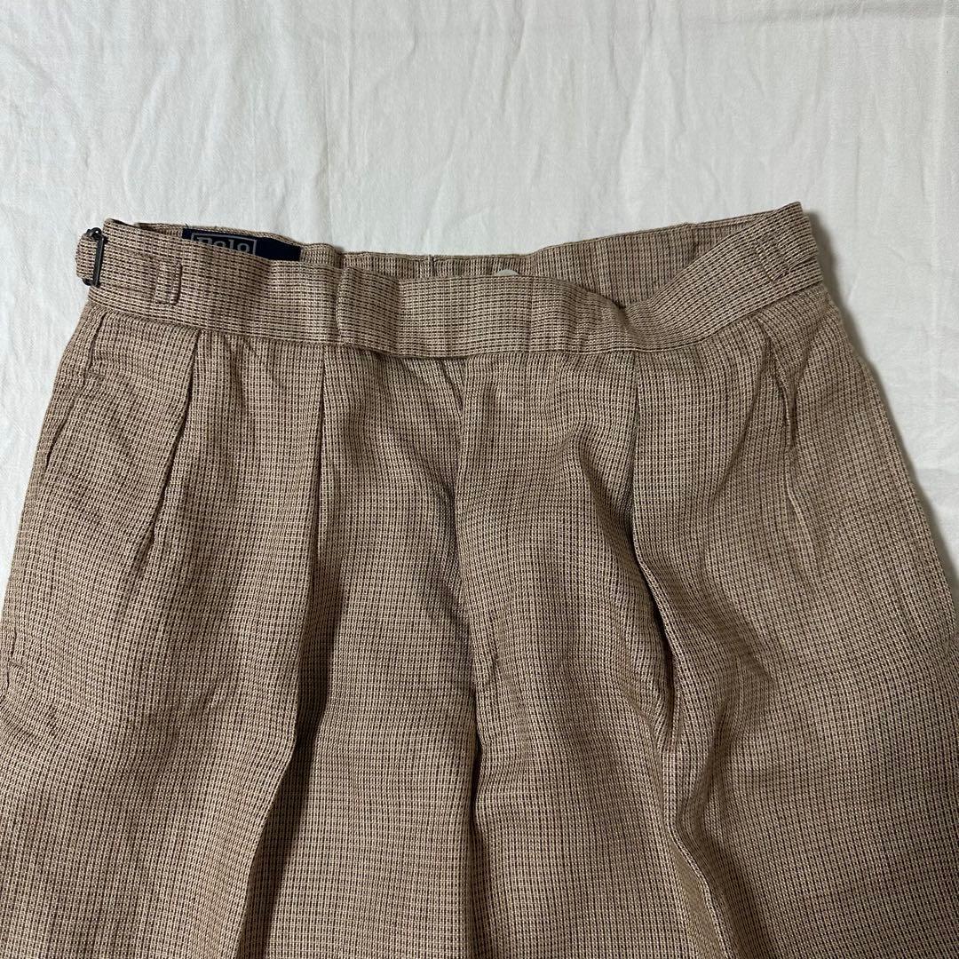 90s Polo by Ralph Lauren ツータックリネン スラックス