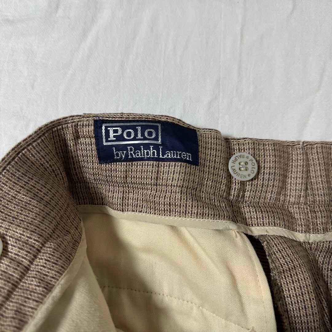 90s Polo by Ralph Lauren ツータックリネン スラックス