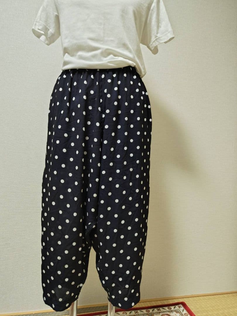 COMME des GARÇONS サルエルパンツ XS 黒水玉