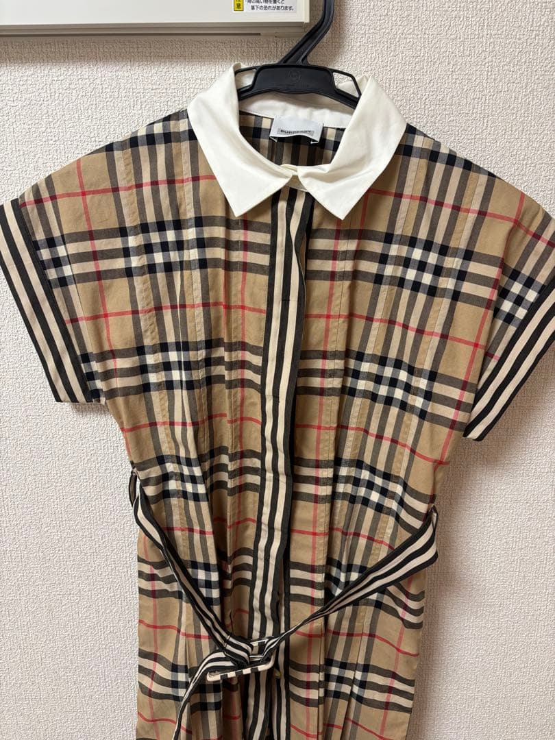BURBERRY チェック柄 半袖ワンピース 128cm8才