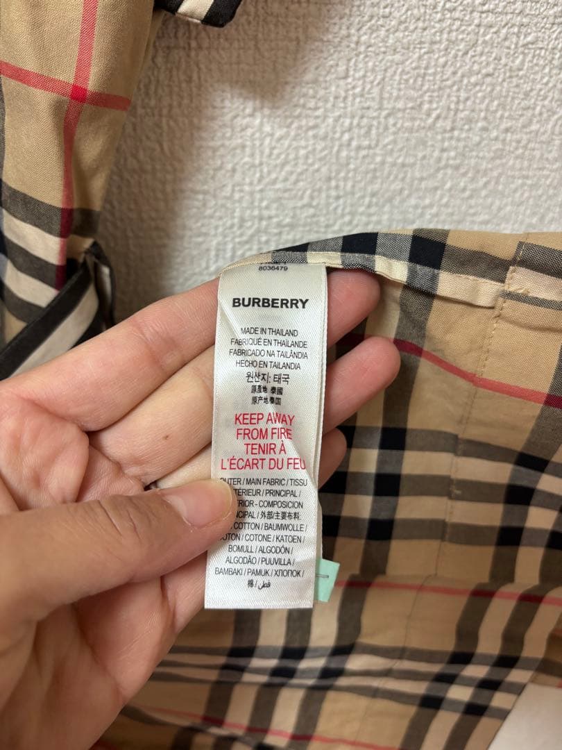 BURBERRY チェック柄 半袖ワンピース 128cm8才