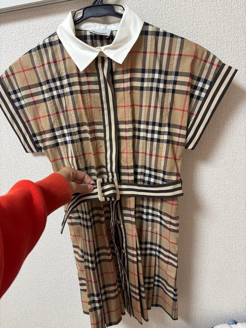 BURBERRY チェック柄 半袖ワンピース 128cm8才