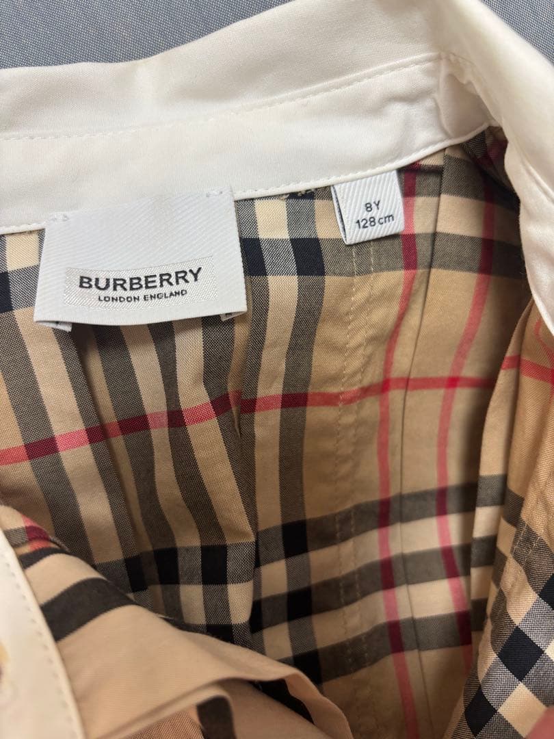 BURBERRY チェック柄 半袖ワンピース 128cm8才