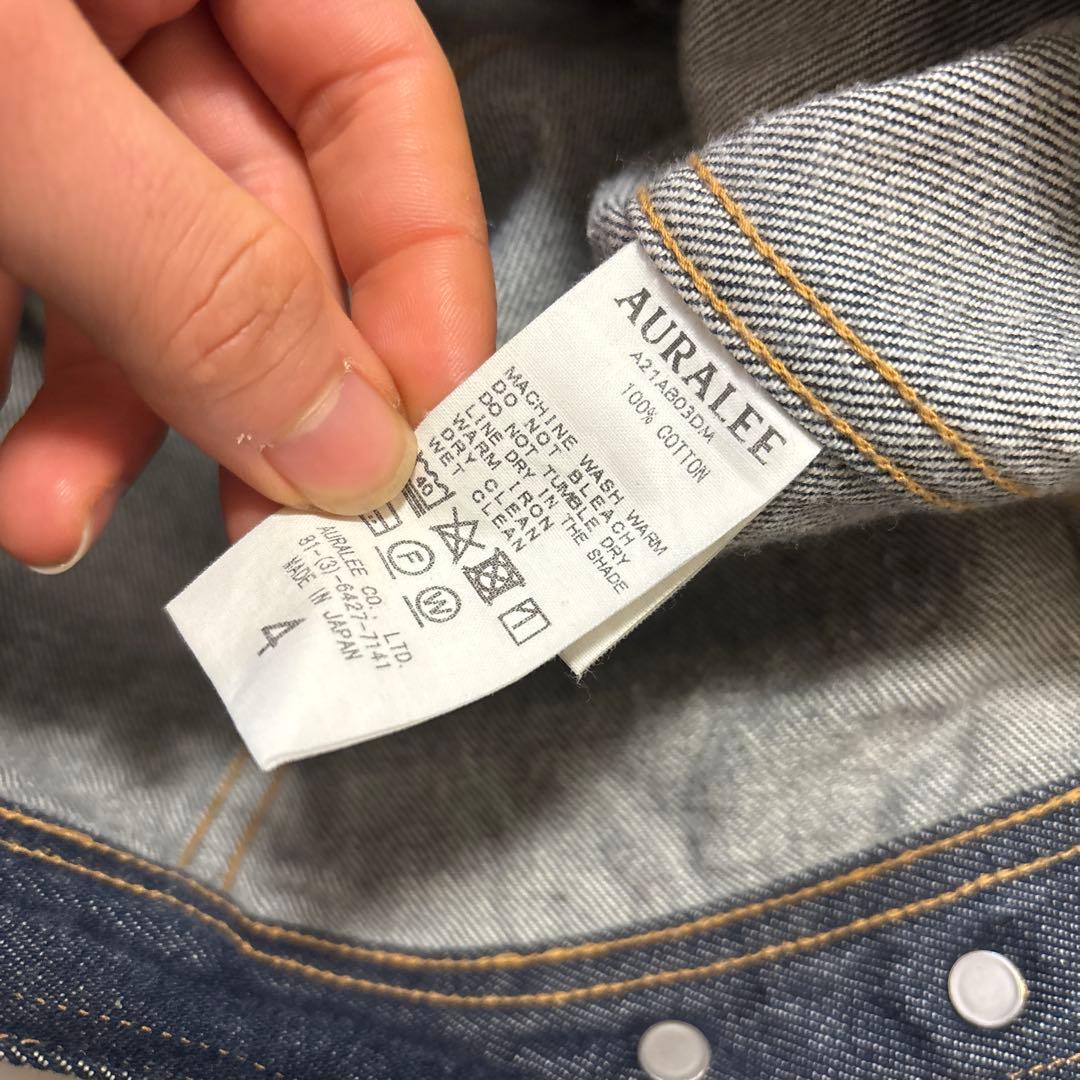 ジャケット・アウター AURALEE WASHED HARD TWIST DENIM BLOUZON