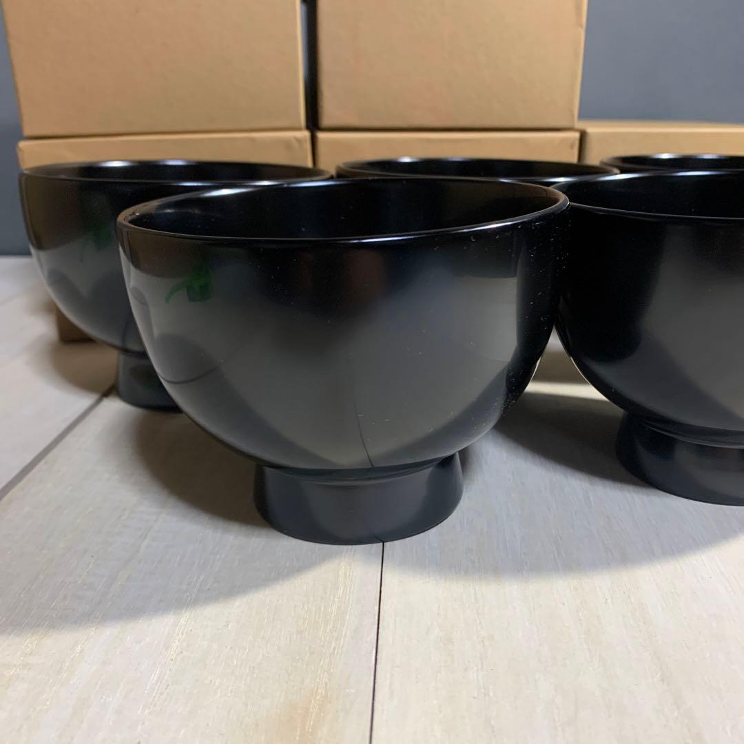 黒塗　椀　五客　まとめて　天然木