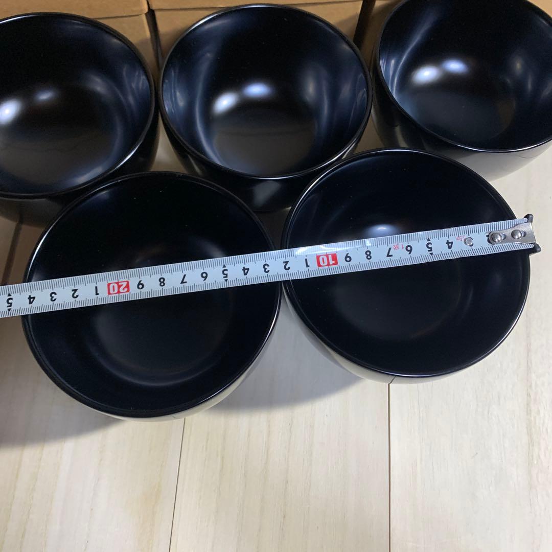 黒塗　椀　五客　まとめて　天然木