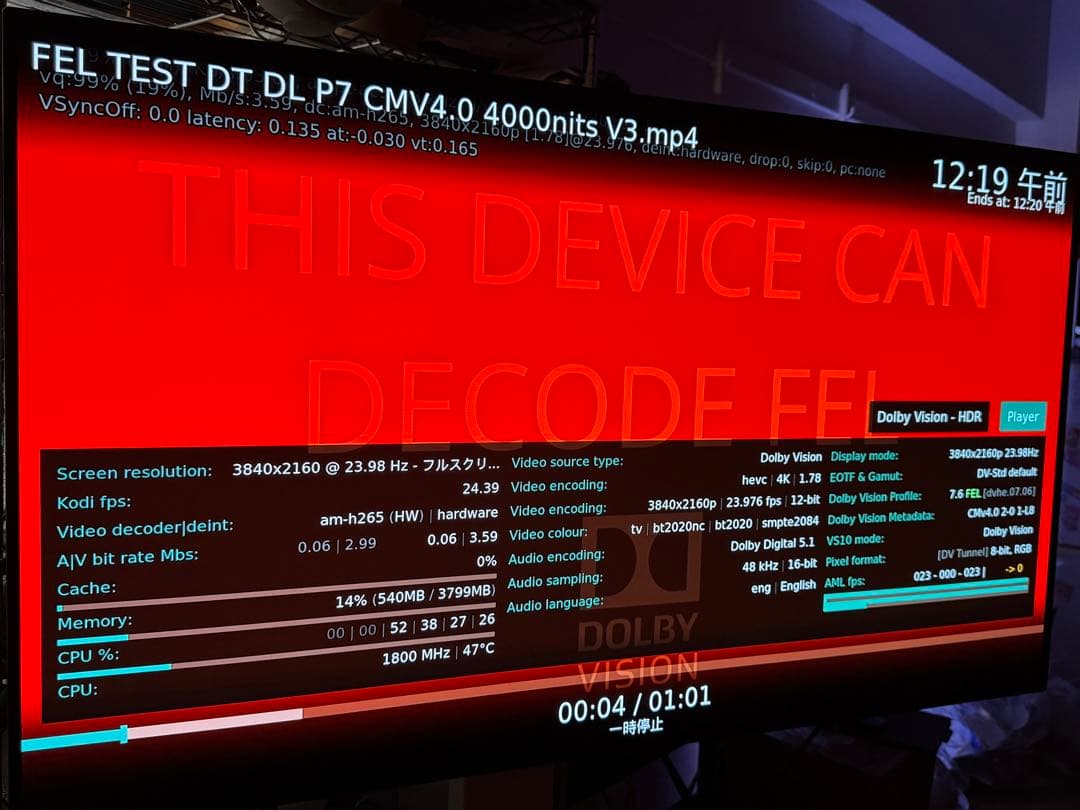 Android TVBOX UGOOS AM6B+ ドルビービジョンプレーヤー