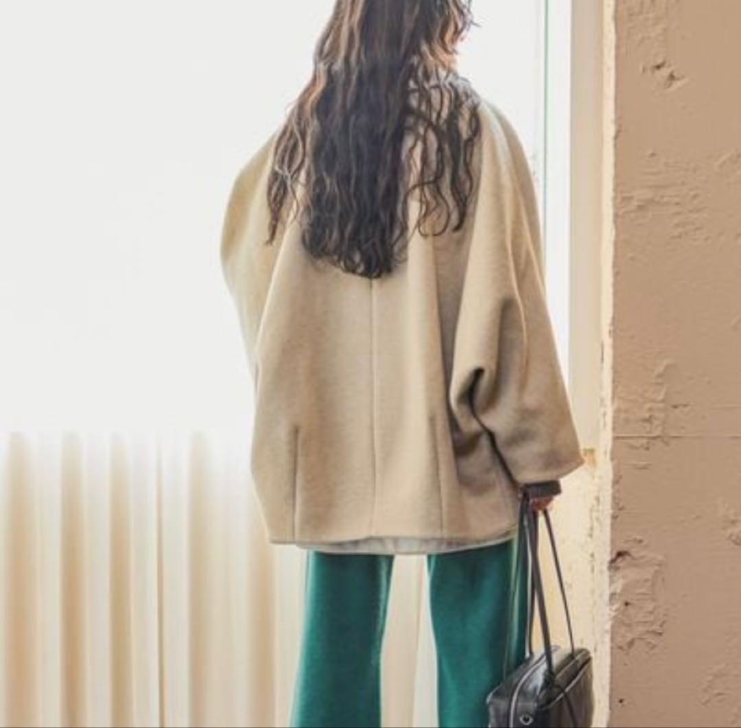 ［タグあり］ニコアンド ライトモッサドルマンジャケットコート 黒