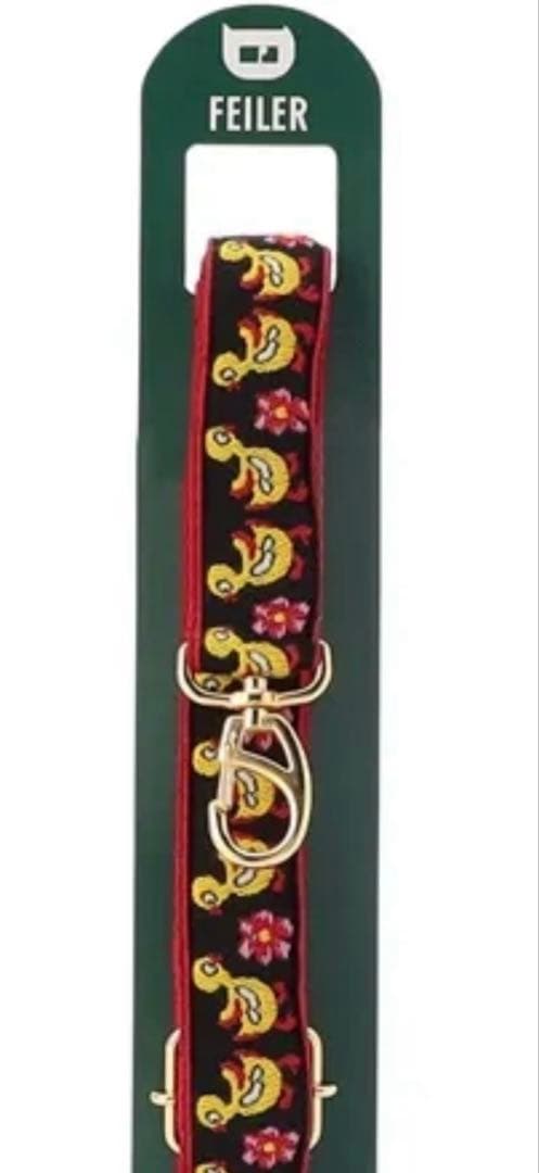 フェイラーハイジ黒ストラップと赤ポーチセットお値下げ