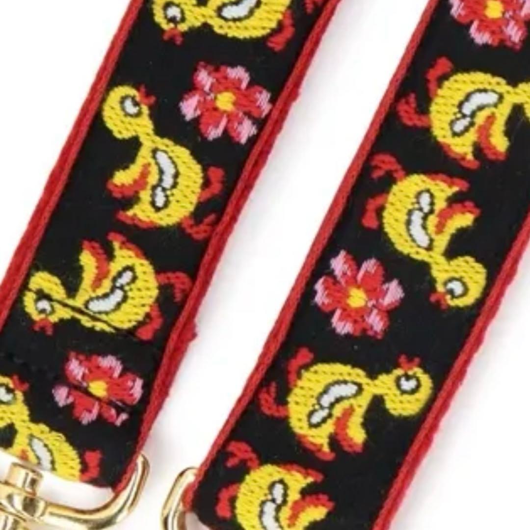 フェイラーハイジ黒ストラップと赤ポーチセットお値下げ