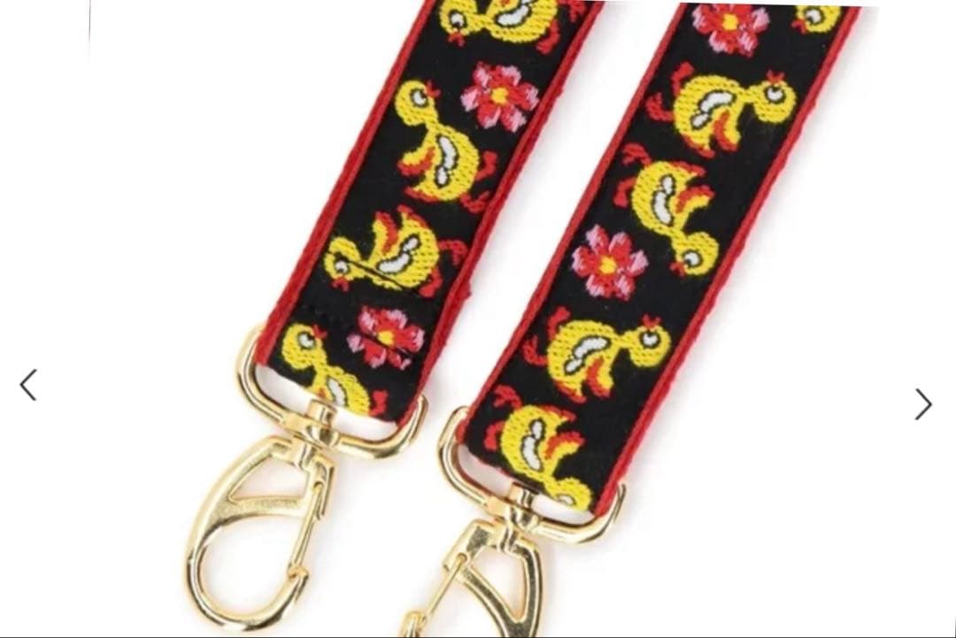 フェイラーハイジ黒ストラップと赤ポーチセットお値下げ