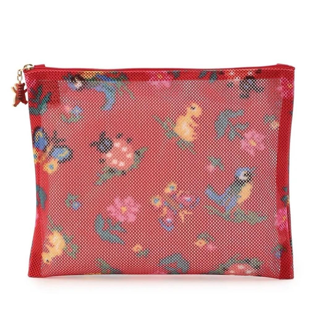 フェイラーハイジ黒ストラップと赤ポーチセットお値下げ