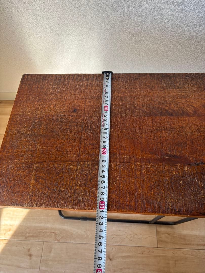 U アイアン サイドテーブル(ブラウン)