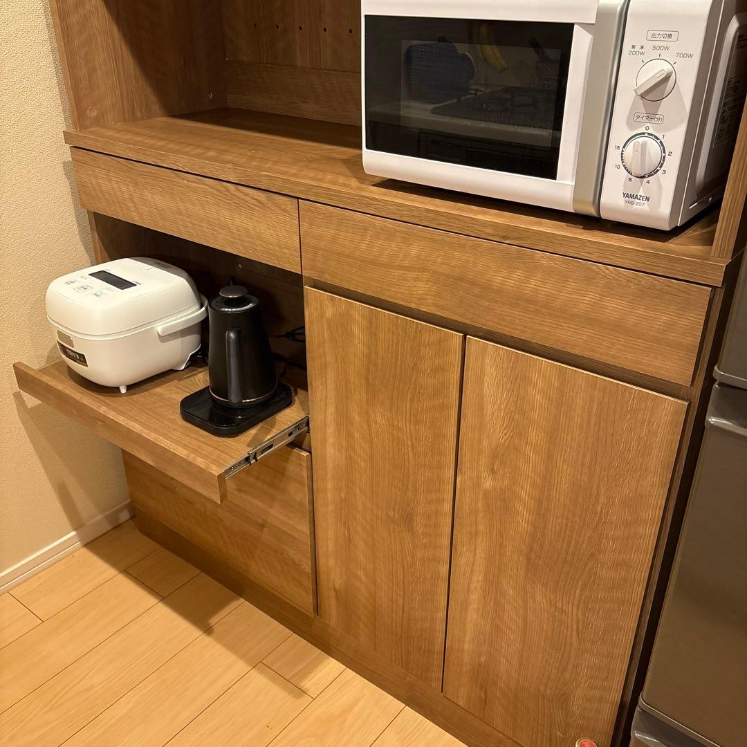 LOWYA 多収納キッチンボード 幅120cm 高 180cm